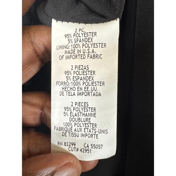 Onyx Nite by Wendy Chaitin Black Dress 18W Gothic Vampire Dark Formal Cocktail - Picture 9 of 10